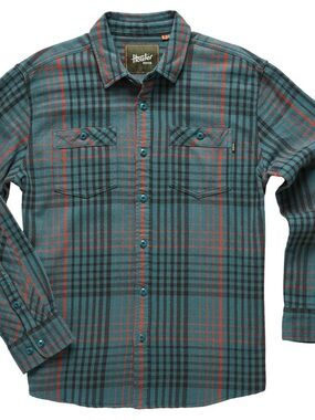 $125 Howler Brothers Teal and Red Plaid Button-Down Shirt